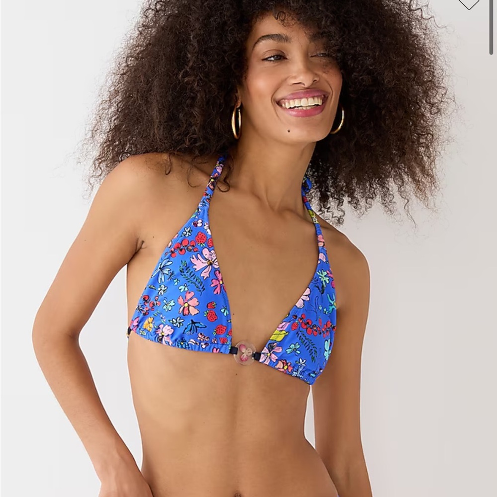 Dauphinette X J.Crew string bikini top in cornucopia floral. Size Medium